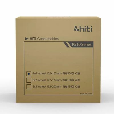 Hiti P510s / P510K / P510L Kit di stampa originale 6x8 &quot; 152x203 mm Carta fotografica e nastro