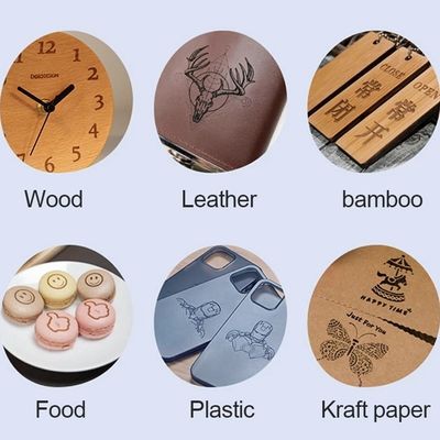1 Macchina di incisione laser con interfaccia USB di dimensioni massime di carta per mini stampanti di logo in legno e plastica