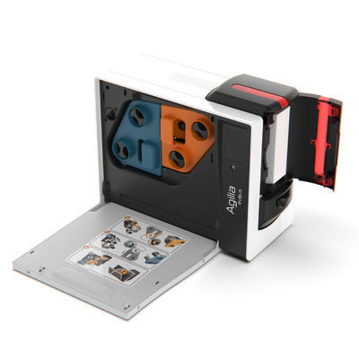 Evolis Agilia Retransfer Card Printer con risoluzione di 600 dpi e interfaccia Ethernet USB 2.0