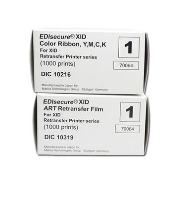 Stampa carta Matica Edisecure XID8300 con nastro a colori DIC10216 e stampe a pellicola DIC10319