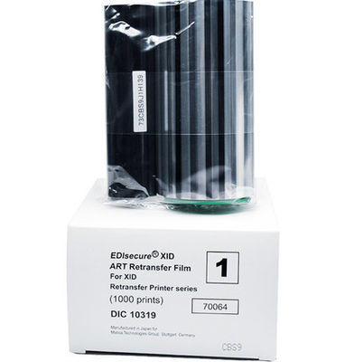 Stampa carta Matica Edisecure XID8300 con nastro a colori DIC10216 e stampe a pellicola DIC10319