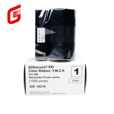 Stampa carta Matica Edisecure XID8300 con nastro a colori DIC10216 e stampe a pellicola DIC10319