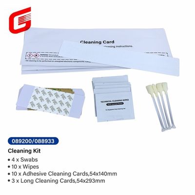 Ottimo kit di pulizia per stampanti di carte d'identità HDP8500 HDP6600 4 x tamponi e 10 x asciugamani