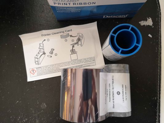 300 Stampe Datacard CD800 Nastro YMCKF-KT Nastro fluorescente Compatibile con 534000-006