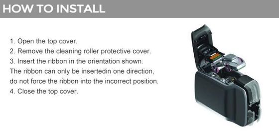 Nastro nero compatibile per Zebra ZC100 ZC150 ZC300 ZC350 Card Printer 800300-301