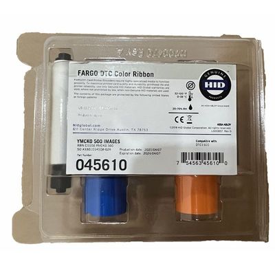 Larghezza 9 mm Originale nascosto Fargo 45610 YMCKO Nastro a colori per DTC1500 500 stampe