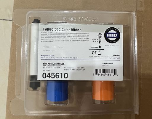 Larghezza 9 mm Originale nascosto Fargo 45610 YMCKO Nastro a colori per DTC1500 500 stampe