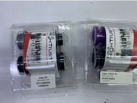 Evolis Avansia RT4F010SAA YMCK Nastro a colori RCL009NAA Nastro per stampante a pellicola trasparente