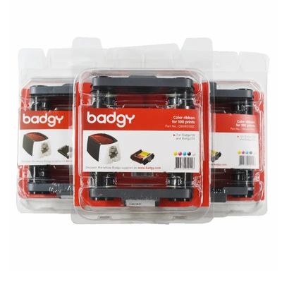 Badgy100/200 Card Printer Evolis CBGR0100C YMCKO Ribbon per professionisti e stampa