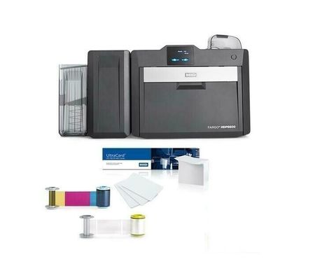 Potente stampante di carte d'identità HID Fargo HDP6600 a doppio lato con 600dpi e nastro 084911/084900