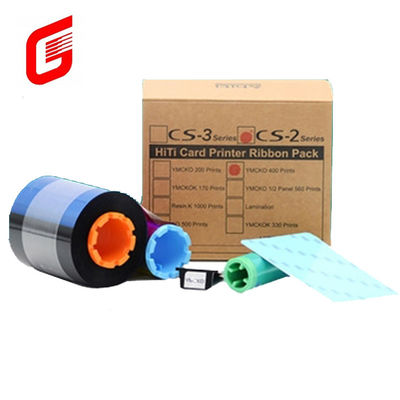 CS-2 Compatibile YMCKO-C6 Color Ribbon per HITI CS-220e Card Printer 400 stampe/roll