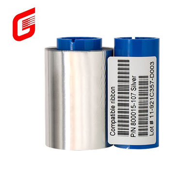Compatibile Zebra P310i P330i P430i Nastro monocromatico in argento 800015-107 per P300C P300F P420i P520i