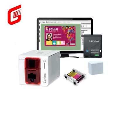 Evolis Zenius Stampa carta d'identità in PVC 195 x 205 x 315 mm in nero Velocità di stampa 400-500 carte/ora