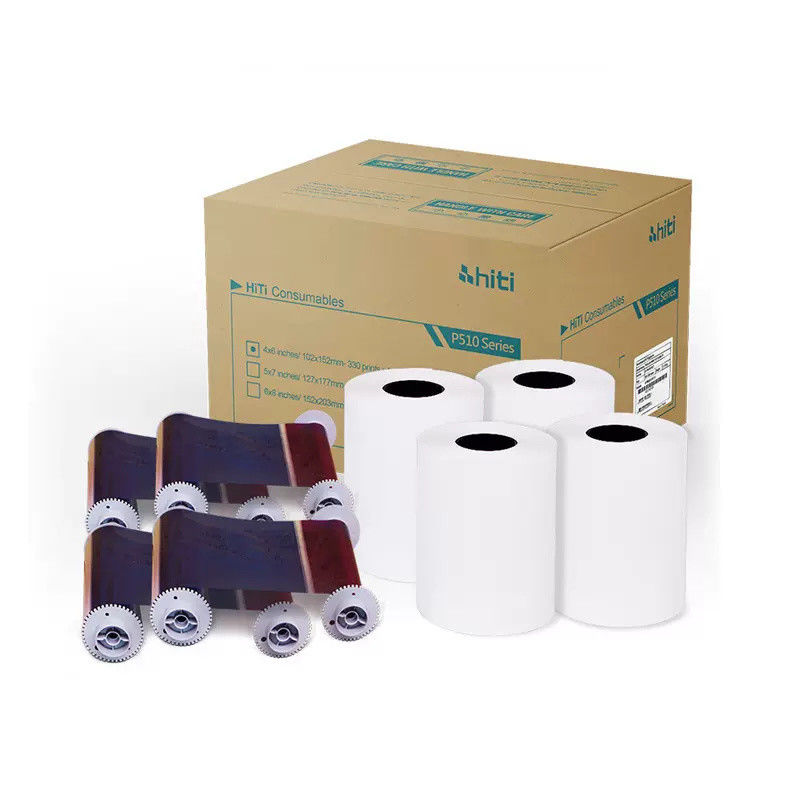 Hiti P510s / P510K / P510L Kit di stampa originale 6x8 &quot; 152x203 mm Carta fotografica e nastro