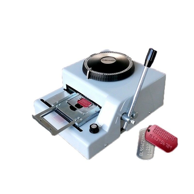 Intervallo di caratteri di 1/7 pollice 72 lettere Dog Tag ID Metal Tag Punching Machine Embossing Machine