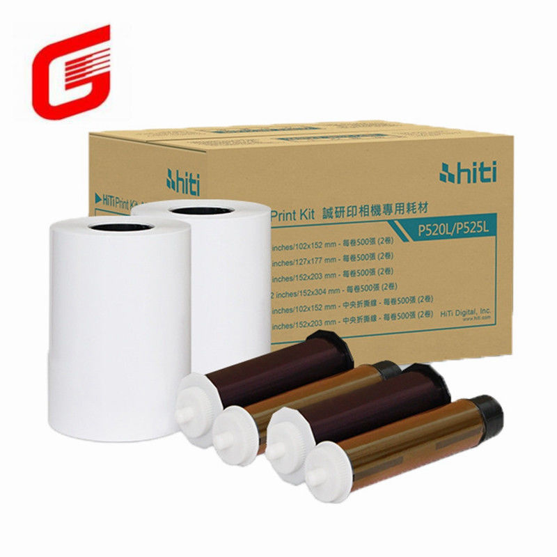 Top- Hiti P525L Kit di stampa con carta fotografica e nastro per 5x7&quot; 127x177 mm Foto 290 Stampe