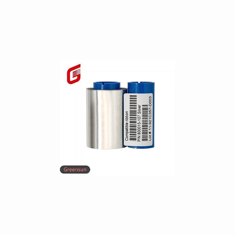 Compatibile Zebra P310i P330i P430i Nastro monocromatico in argento 800015-107 per P300C P300F P420i P520i