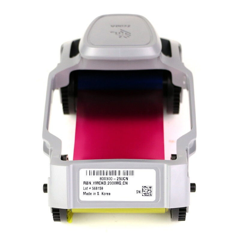 Zebra ZC100 / ZC300 Serie carta d'identità Stampa 800300-250CN YMCKO Color Ribbon 200 stampe