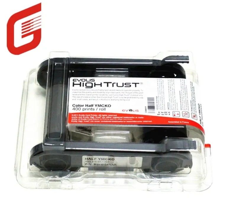 Nastro YMCKO compatibile Evolis R5H004NAA 1/2 Nastro colore YMCKO - 400 stampe per stampante di schede Zenius